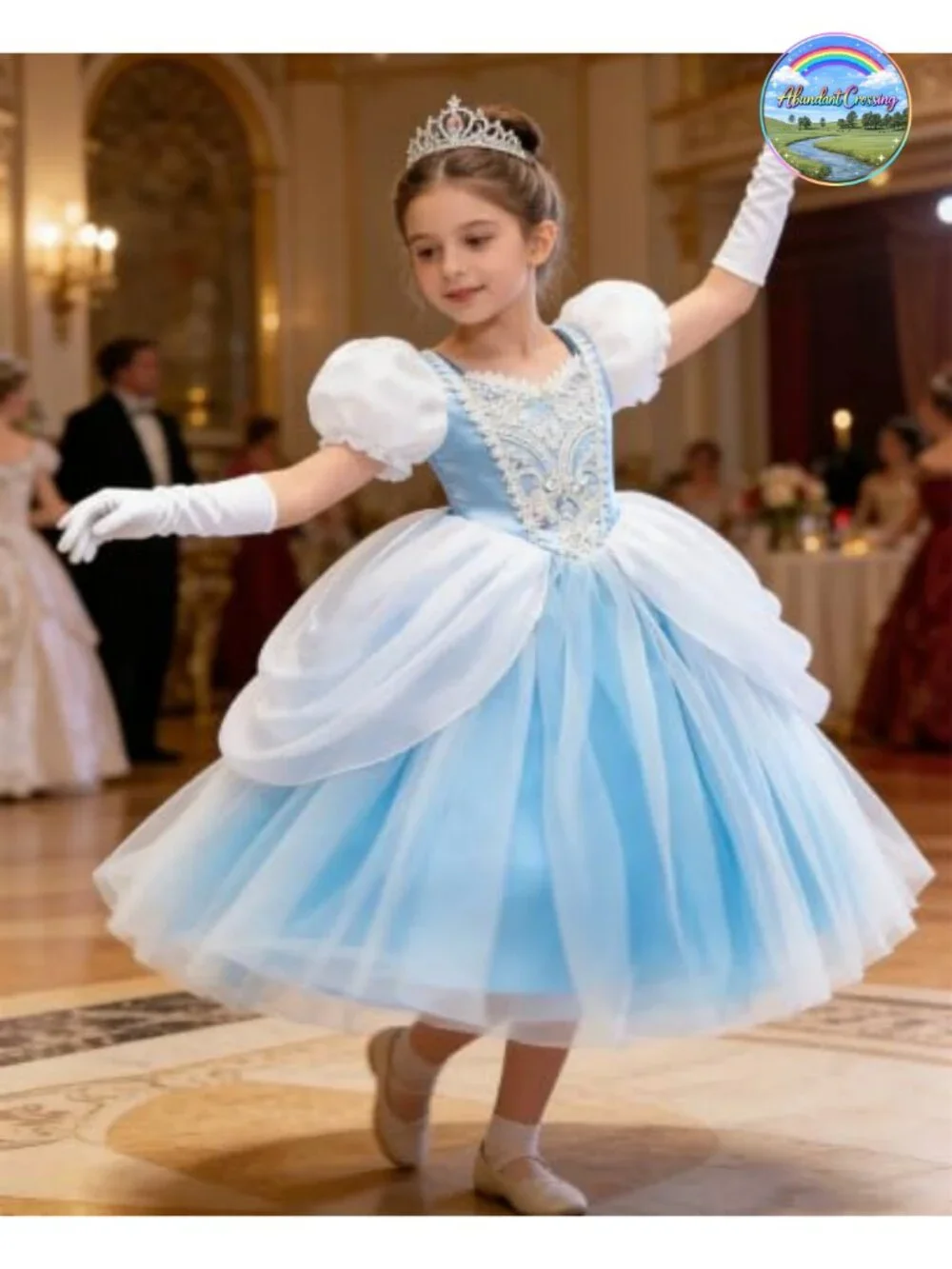Girls Princess Cinderella Costume Dress Up Party Outfit Set